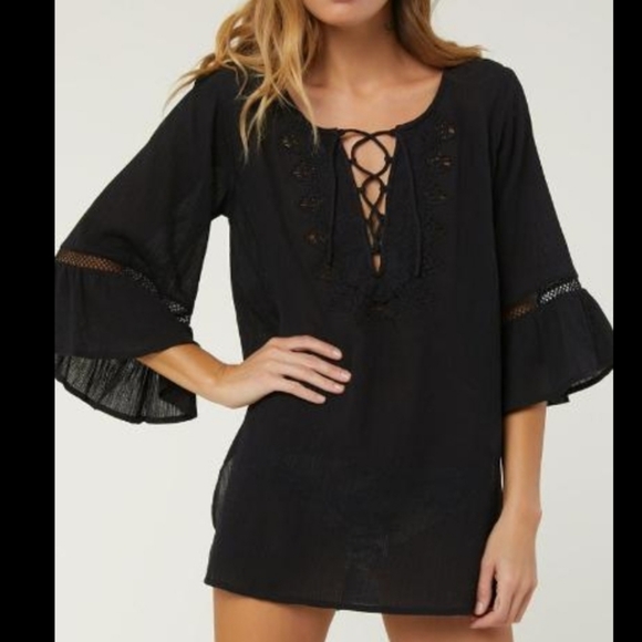 Oneill Saltwater Solids Long Sleeve Coverup - Picture 1 of 9